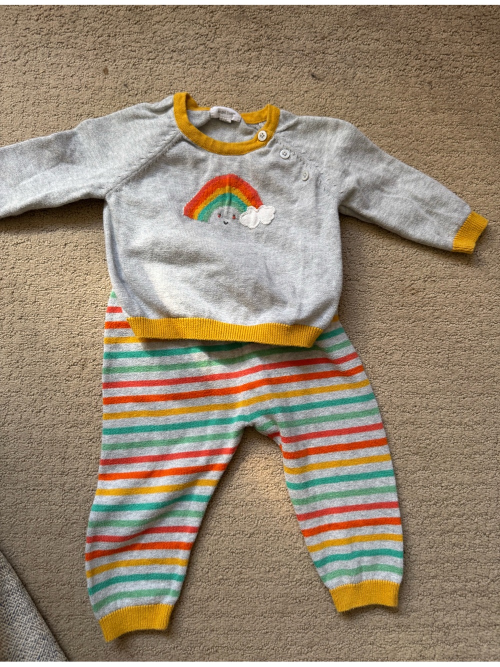 Angel Dear Rainbow Knit Sweater Set | 6-12 months